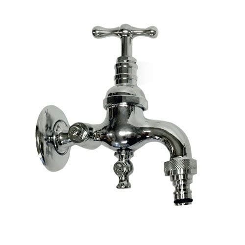 Drinking fountain single tap - FRANCOFORTE K - MORELLI S.A.S. - wall-mounted / chrome-plated brass / outdoor