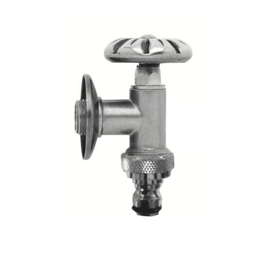 Drinking fountain single tap - IDRO K - MORELLI S.A.S. - wall-mounted / chrome-plated brass / garden