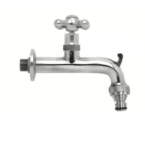 Drinking fountain single tap - PLENTY K - MORELLI S.A.S. - wall-mounted / chrome-plated brass / garden