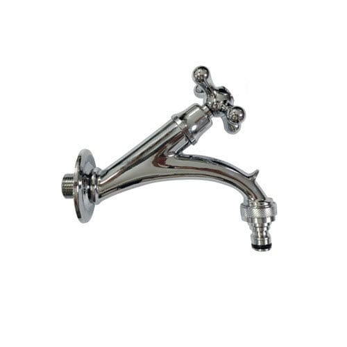 Drinking fountain single tap - QUASIMODO K - MORELLI S.A.S. - wall-mounted / chrome-plated brass / garden