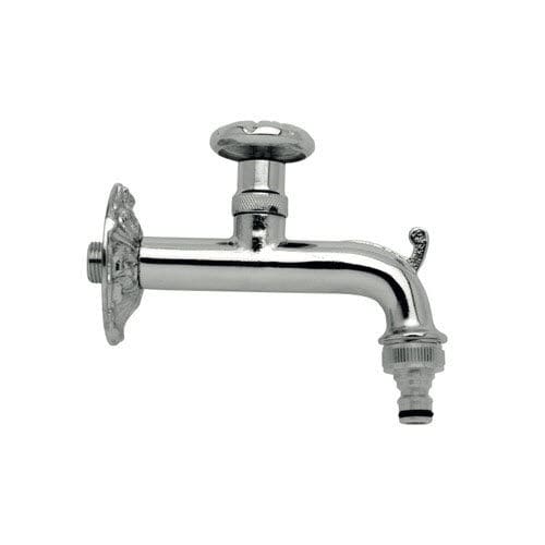 Drinking fountain single tap - REGNO K - MORELLI S.A.S. - wall-mounted / chrome-plated brass / garden