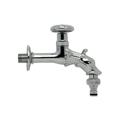 Drinking fountain single tap - RINASCIMENTO K - MORELLI S.A.S. - wall-mounted / chrome-plated brass / garden