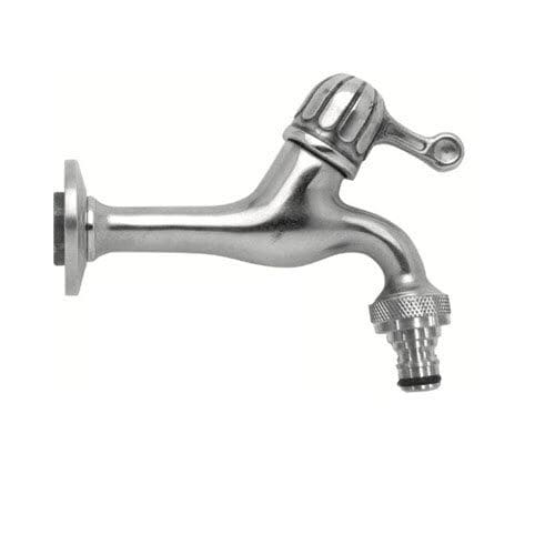 Drinking fountain single tap - SANCHO K - MORELLI S.A.S. - wall-mounted / chrome-plated brass / garden