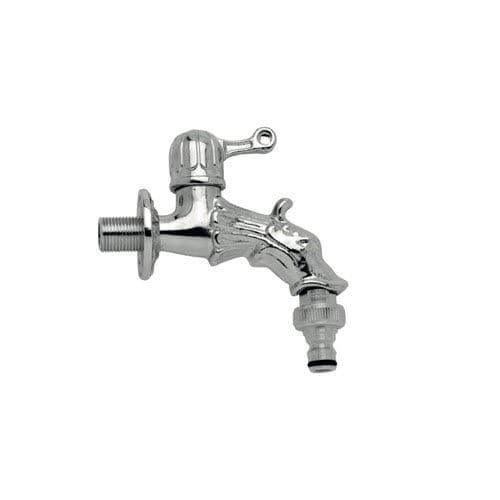 Drinking fountain single tap - SFERINO K - MORELLI S.A.S. - wall-mounted / chrome-plated brass / garden