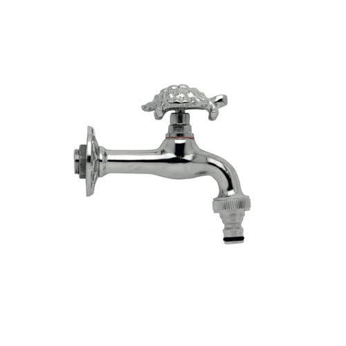 Drinking fountain single tap - TARTARUGA K - MORELLI S.A.S. - wall-mounted / chrome-plated brass / garden