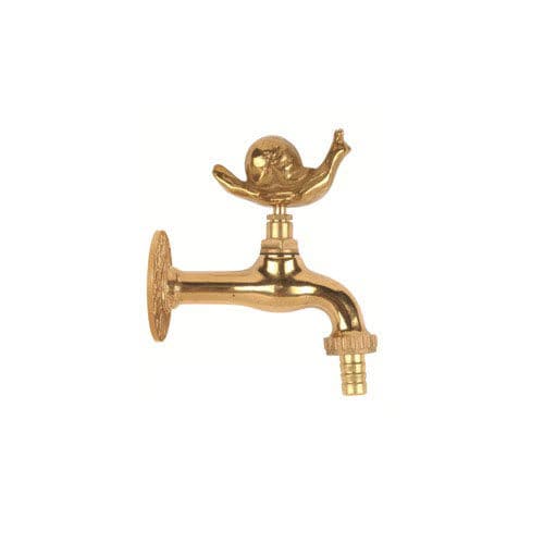 Drinking fountain single tap - CHIOCCIOLALUMACA - MORELLI S.A.S. - wall-mounted / brass / outdoor