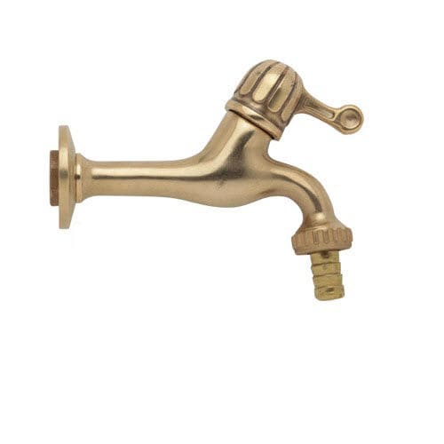 Drinking fountain single tap - SANCHO - MORELLI S.A.S. - wall-mounted / brass / garden