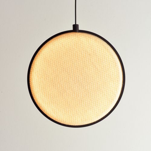 Hanging light fixture - MÉDAILLON - Culture iN - LED / round / elliptical