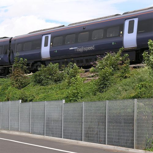 Metal grid fence - STANDARD : ROMA-4HS - LANG AND FULTON - for roads / commercial / galvanised steel