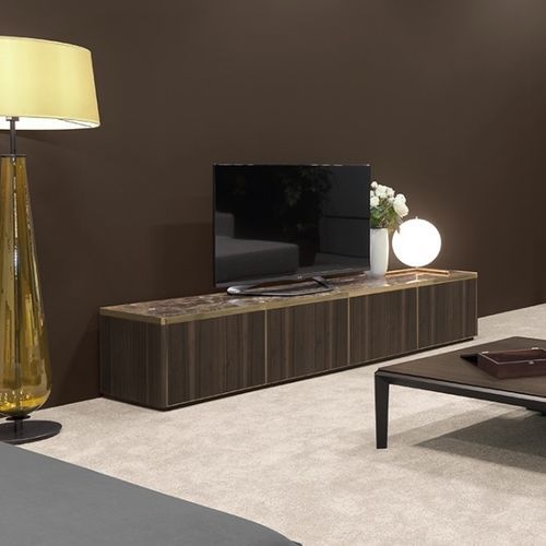 Contemporary TV stand - EMPIRE - Praddy Unipessoal lda - with DVD player shelf / metal / marble