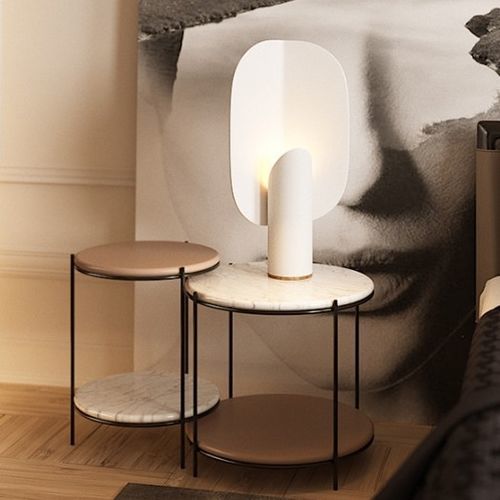 Contemporary side table - STANLEY I - Praddy Unipessoal lda - copper / stainless steel / lacquered wood