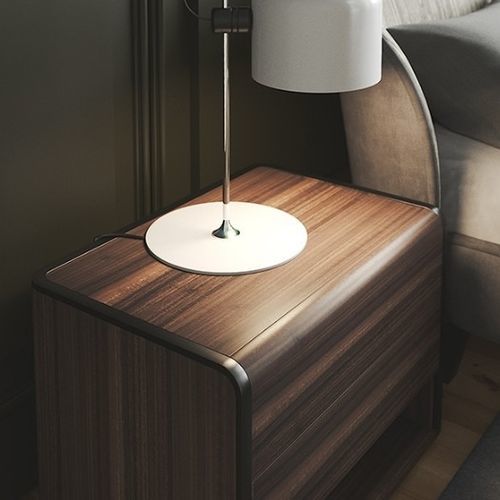 Contemporary bedside table - ARC II - Praddy Unipessoal lda - wooden / wooden base / rectangular