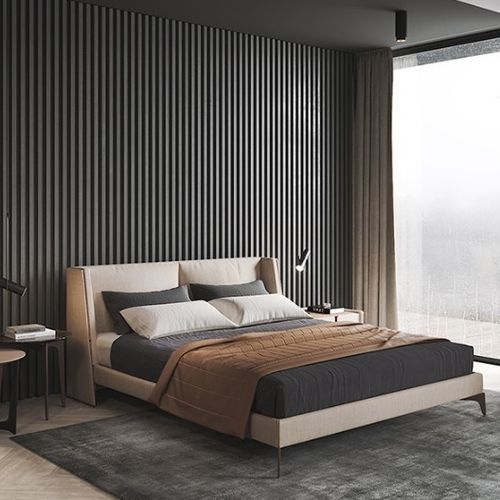 Double bed - MEDUSA I - Praddy Unipessoal lda - contemporary / upholstered / metal