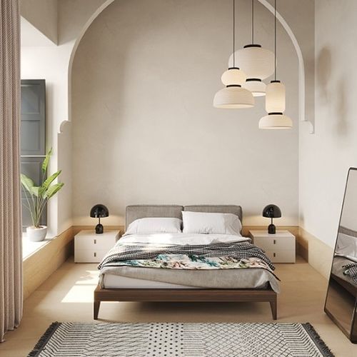 Double bed - MATTIE - Praddy Unipessoal lda - modern / upholstered / fabric