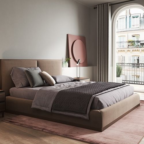 Double bed - DORSEY - Praddy Unipessoal lda - contemporary / upholstered / lacquered wood