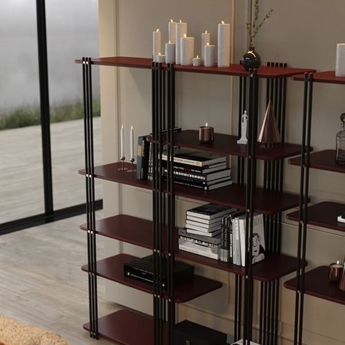 Wall-mounted bookcase - NT082 - Praddy Unipessoal lda - contemporary / metal / bamboo