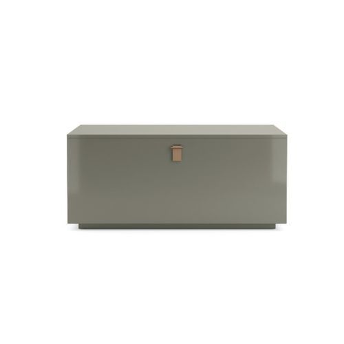 Contemporary bedside table - SERENADE I - Praddy Unipessoal lda - leather / wooden base / rectangular