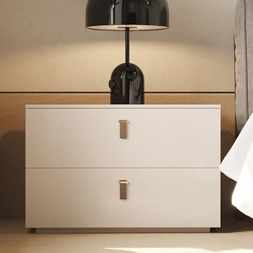 Modern bedside table - SERENADE II - Praddy Unipessoal lda - leather / wooden base / rectangular