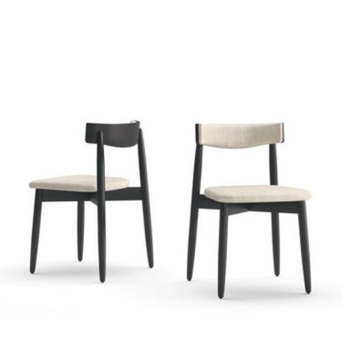 Minimalist design dining chair - SOPRANO II - Praddy Unipessoal lda - indoor / velvet / oak