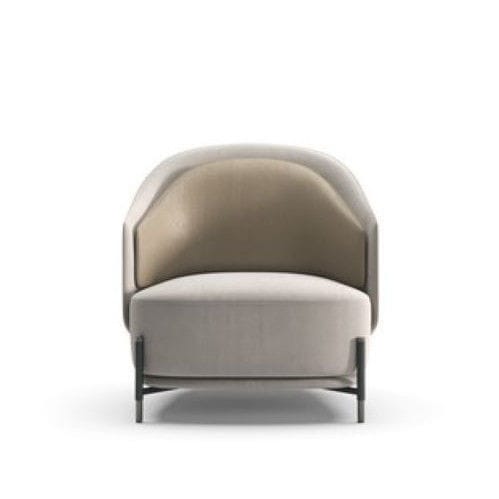 Contemporary armchair - BATON I - Praddy Unipessoal lda - velvet / stainless steel / luxury