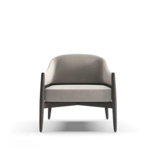 Contemporary armchair - SOPRANO - Praddy Unipessoal lda - fabric / velvet / wooden