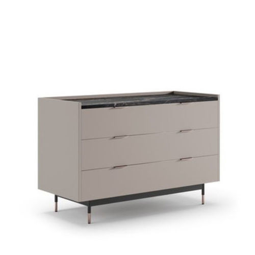 Contemporary chest of drawers - BATON - Praddy Unipessoal lda - marble / rattan / metal
