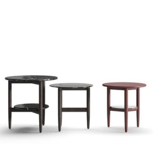 Contemporary nesting tables - SOPRANO I - Praddy Unipessoal lda - oak / wooden base / round