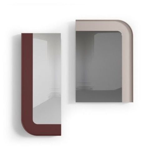 Wall-mounted mirror - CELLO IV - Praddy Unipessoal lda - contemporary / curved / wooden