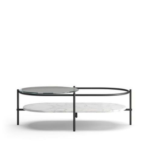 Contemporary coffee table - CELLO I - Praddy Unipessoal lda - metal / marble / metal base