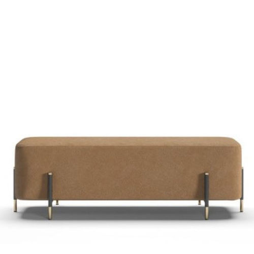 Contemporary upholstered bench - BATON - Praddy Unipessoal lda - fabric / stainless steel / upholstered