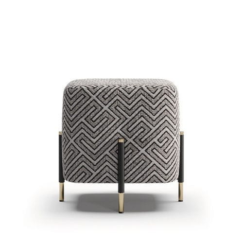 Contemporary pouf - BATON III - Praddy Unipessoal lda - fabric / stainless steel / square