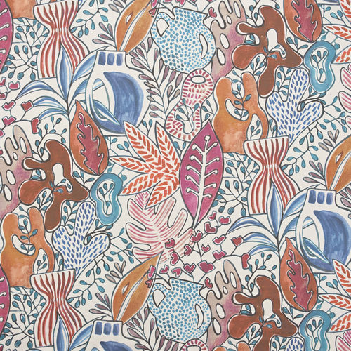 Upholstery fabric - WINGS : BELUGA  - WIND - for curtain / patterned / cotton