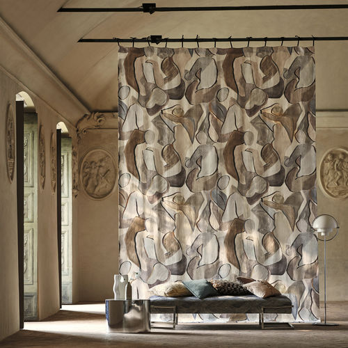 Upholstery fabric - FIGURA  - BLACK EDITION - for curtain / patterned / linen