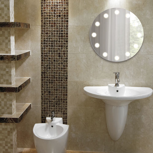 Wall-mounted bathroom mirror - DOT CIRCLE - Top Light GmbH & Co. KG. - contemporary / round / LED-illuminated