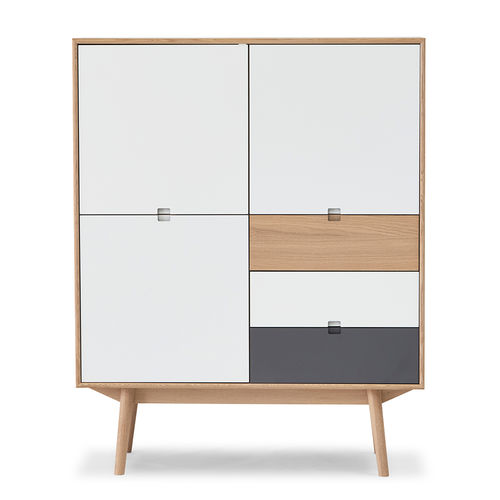 High sideboard - CITY  - PBJ Design House - contemporary / oak / walnut