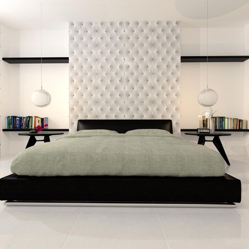 Cover decorative panel - CAPITONNE WHITE - Crystalexe - wall-mounted / for interior / for door