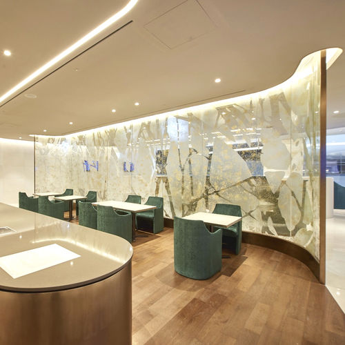 Safety glass panel - R16021B2 - Rahmen (Asia) Limited - laminated / temperable / patterned