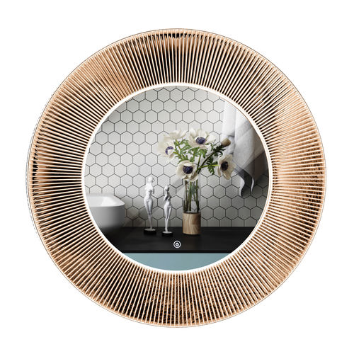 Wall-mounted mirror - RMRYSJJS11Y800G10LF - Rahmen (Asia) Limited - contemporary / round / golden