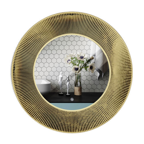 Wall-mounted mirror - RMRYSJJS11Y1200G15LF - Rahmen (Asia) Limited - contemporary / round / golden
