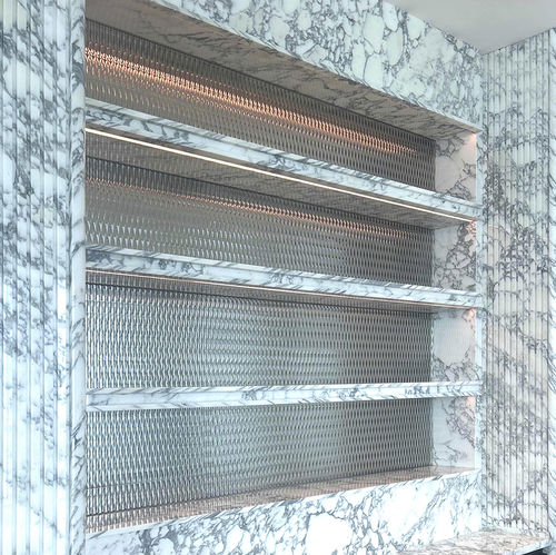 Safety glass panel - R20201GYG2M2 - Rahmen (Asia) Limited - laminated / textured / for interior
