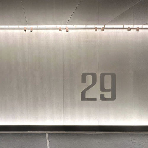 Safety glass panel - R21259CYG2G2 - Rahmen (Asia) Limited - laminated / textured / etched