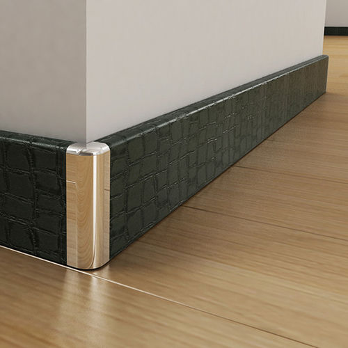 Aluminum baseboard - LEATHER - MOX Profile Systems - leather / flush