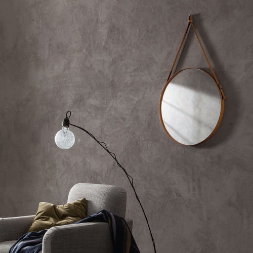 Wall-mounted mirror - EFFIGIES - Limac Design® - contemporary / round / leather
