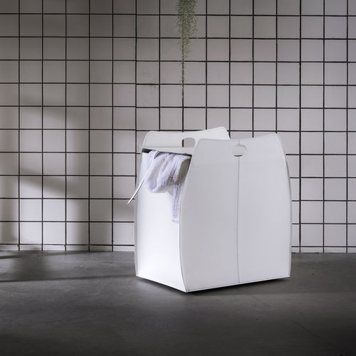 Leather laundry basket - ALESSIO - Limac Design®