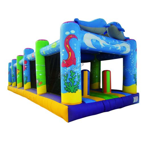 Playground structure - IL MONDO SOMMERSO CHALLENGE - GOLDEN GAMES SRL - plastic / inflatable