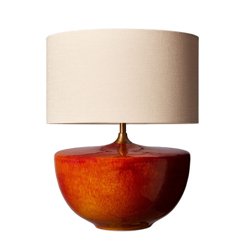 Table lamp - FUJI - Heathfield and Comapny - linen / ceramic / contemporary