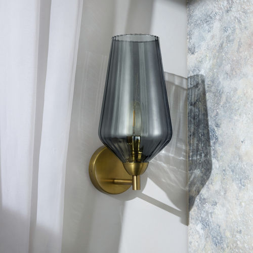 Traditional wall light - HEIDI - Heathfield and Comapny - indoor / brass / glass