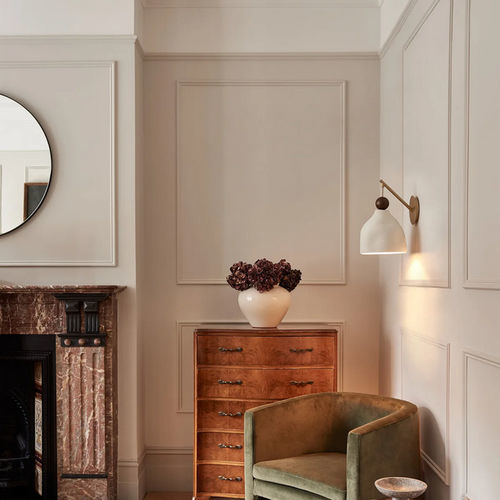 Contemporary wall light - SURI  - Heathfield and Comapny - indoor / brass / satin