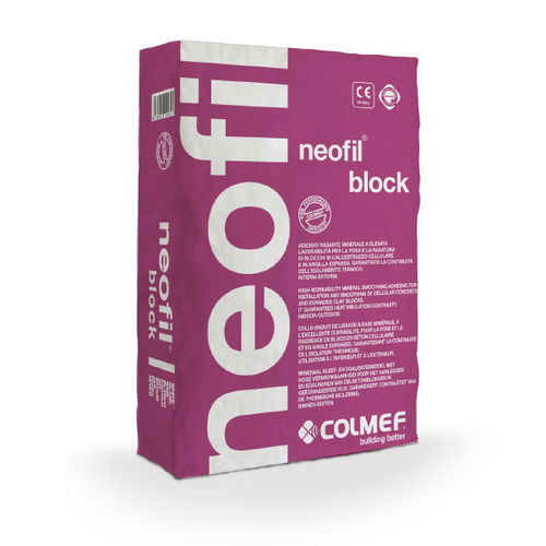 Fixing adhesive mortar - NEOFIL BLOCK - COLMEF - for lightweight concrete blocks / for cellular concrete panels / hydraulic
