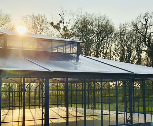 Self-supporting conservatory - DOUBLE TOIT 15M OU 11M - ABRI AND CO - galvanised steel / commercial